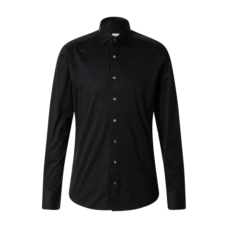 STENSTRÖMS Chemise Slim-Fit Hemd aus Baumwolle schwarz