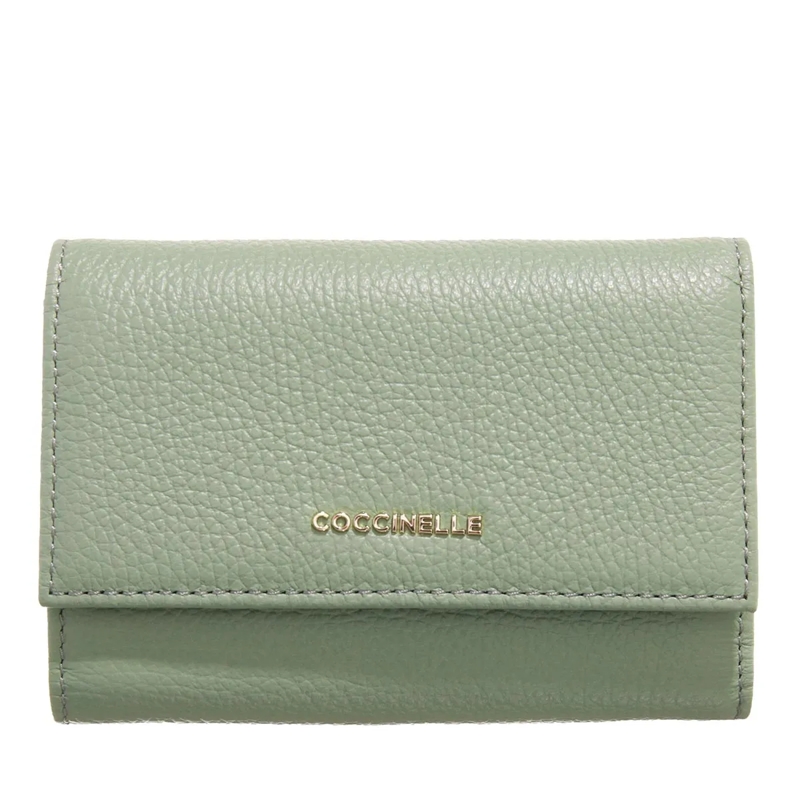 Coccinelle Tri-Fold-Portemonnaie Metallic Soft Greenery