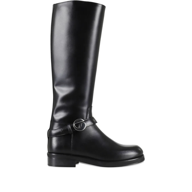 Coperni Stiefel Knee-High Black Leather Boots Black