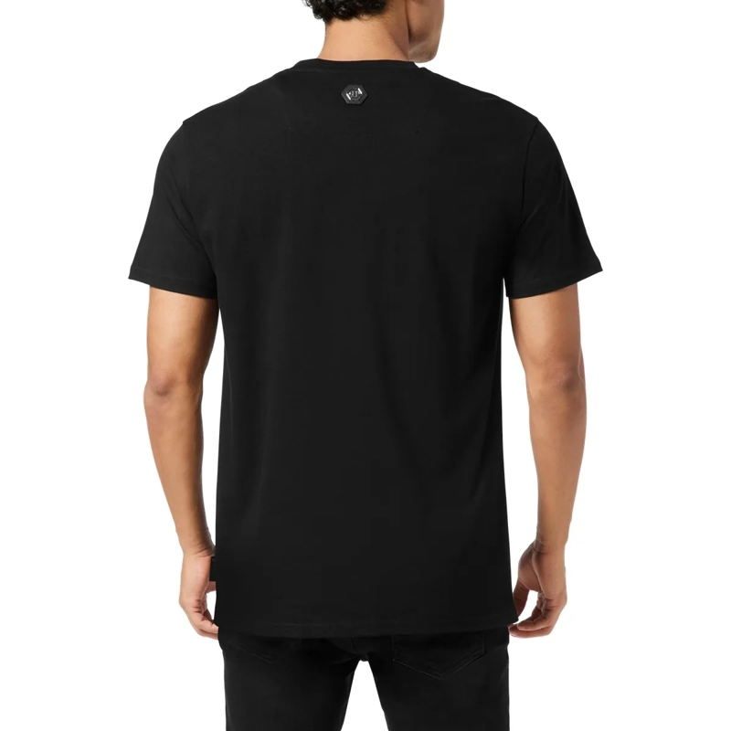 Philipp Plein T-Shirt T-Shirt Round Neck Ss Eagle Embellished schwarz
