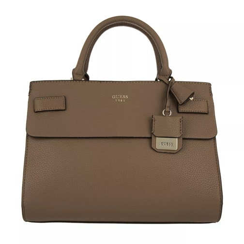 Guess Cate Satchel Taupe Sporta