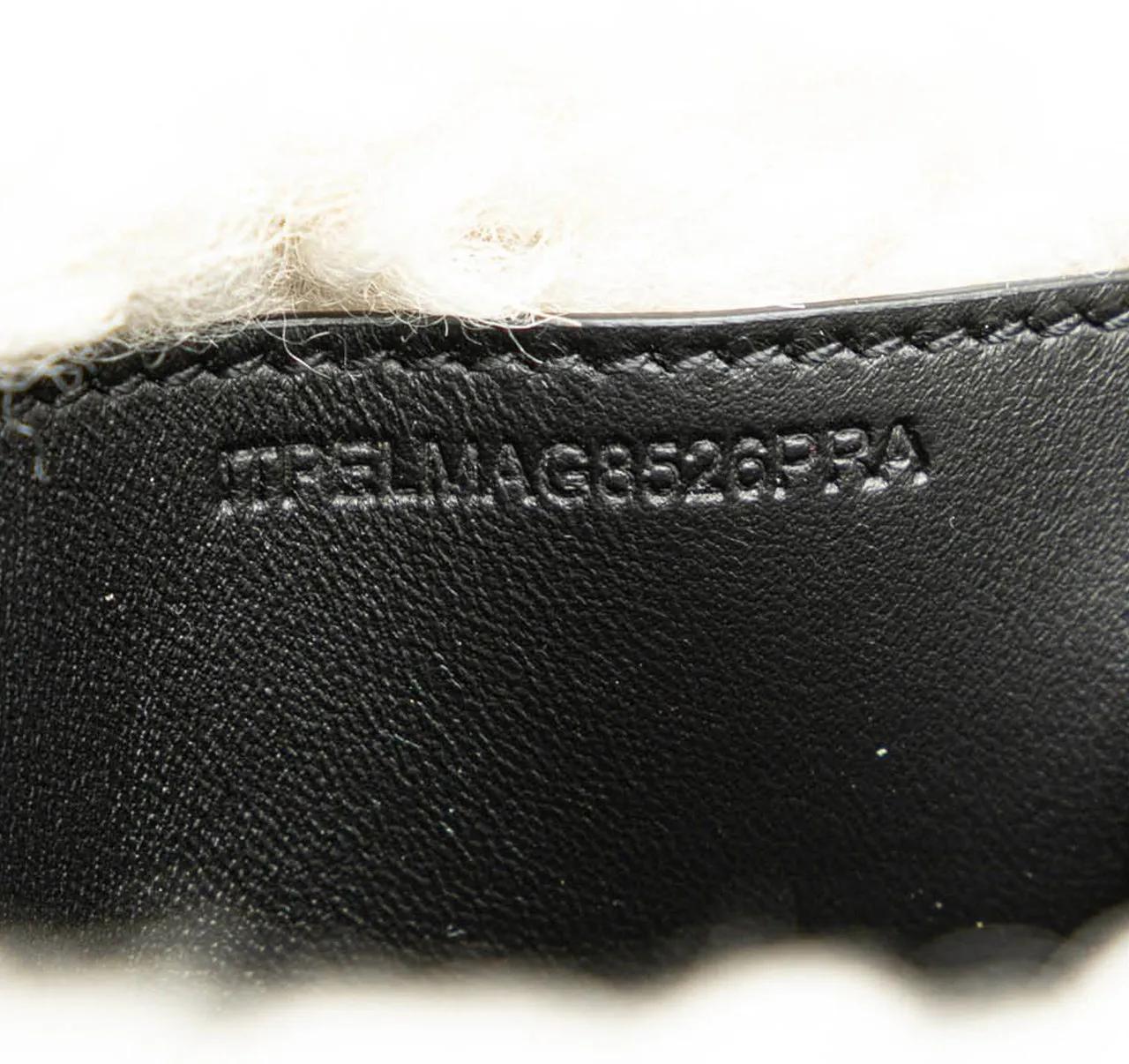 Burberry Hobo bags Medium Shearling Trimmed Coated Canvas Lola Crossb in zwart
