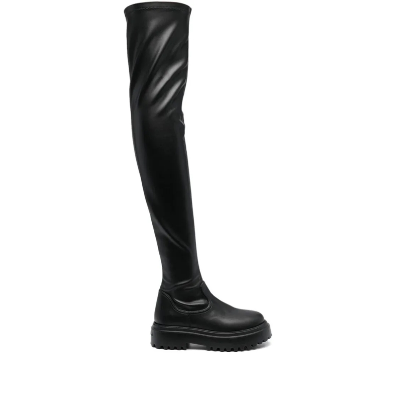 Le Silla Bottes Cuissard Ranger Boots Black