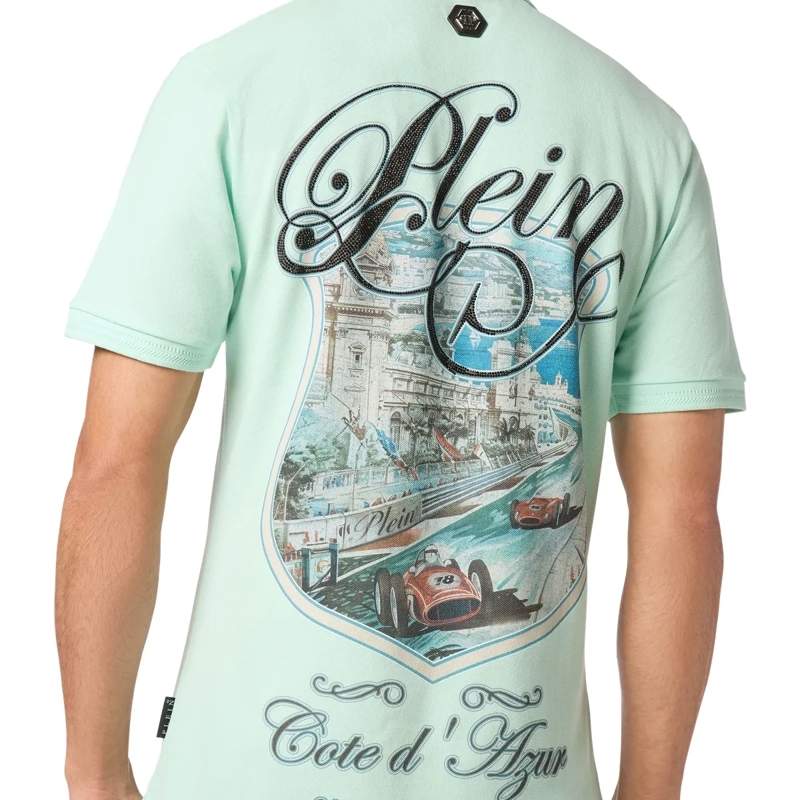 Philipp Plein Top Poloshirt Racing grün(Image 5)