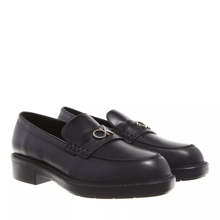 Black calvin klein loafers online