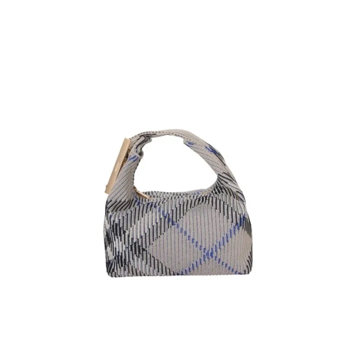 Burberry Handbag In Jacquard Fabric Grey Crossbody Bag