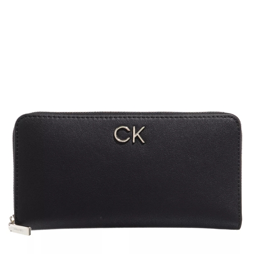 Calvin Klein Re-Lock Z/A Wallet Lg Ck Black Portemonnaie mit Zip-Around-Reißverschluss