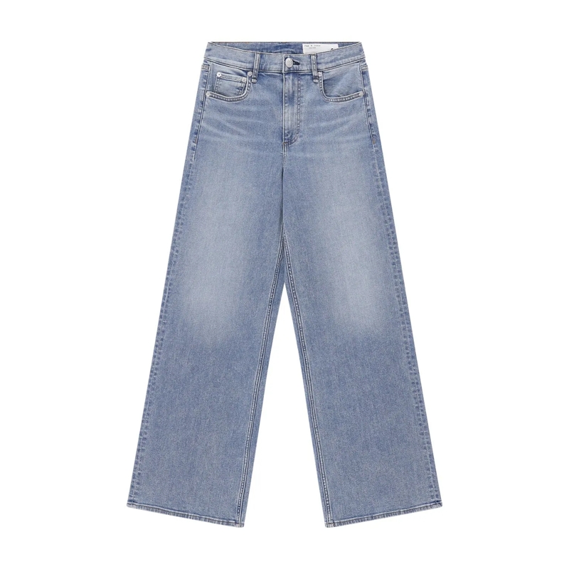 Rag & Bone Jeans Wide-Leg Jeans Andi blau