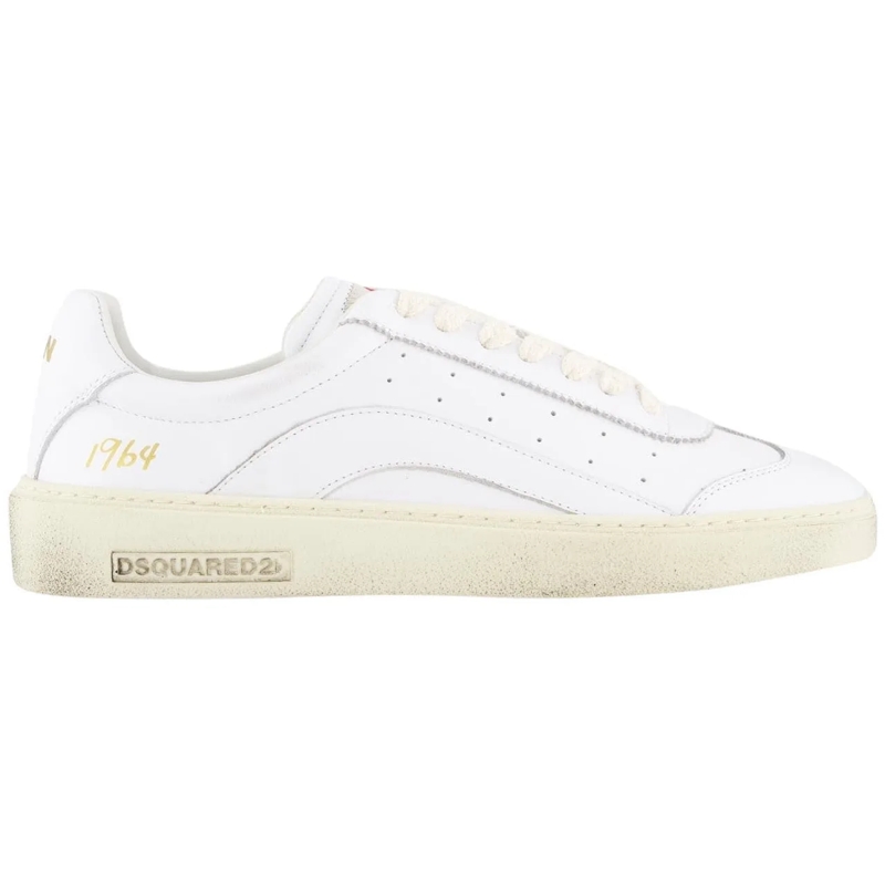 Dsquared2 Low-Top-Sneaker Heren Rider Sneaker Wit weiß