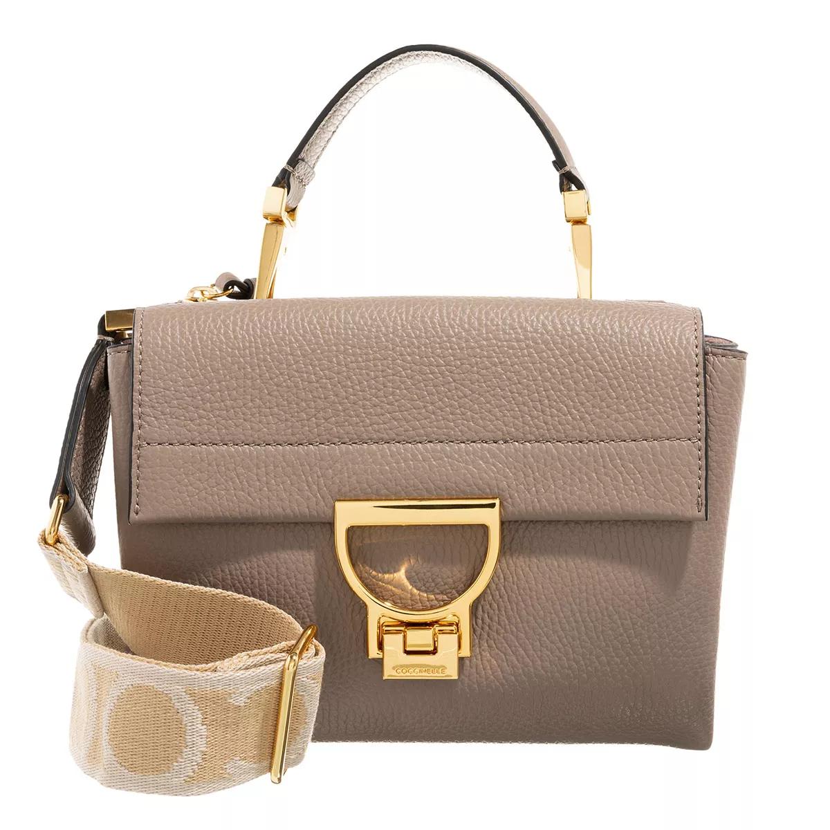 Coccinelle Arlettis Signature Warm Taupe Satchel