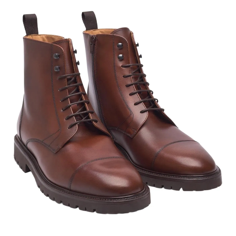 Henry Stevens Laarzen Schnürboots Jones CDB3 mittel-braun(Image 3)