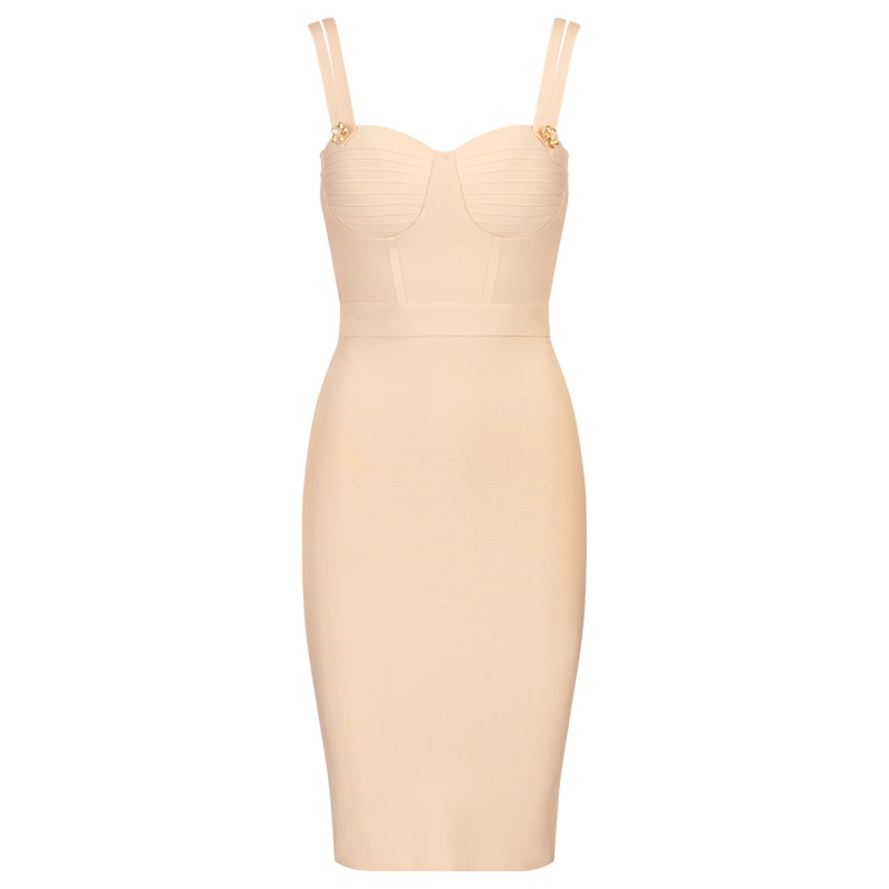Kraimod Midikleid Bandagekleid beige