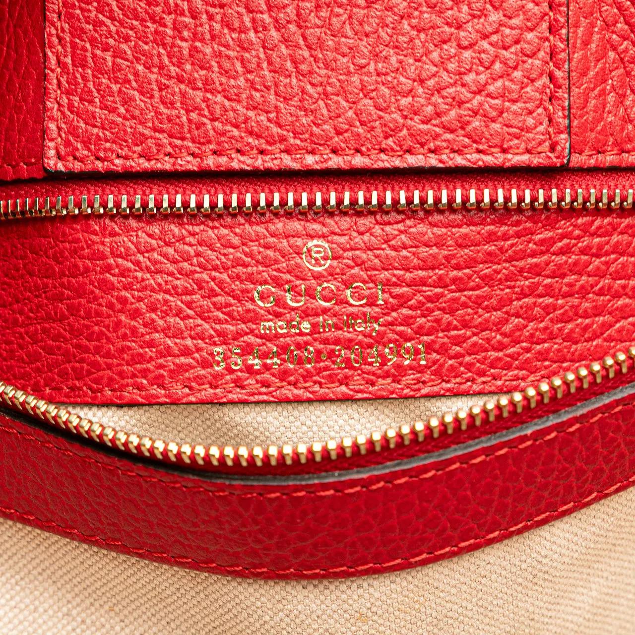 Thumbnail - Gucci Shopper - Medium Dollar Calfskin Swing Tote - Gr. unisize - in Rot - für Damen