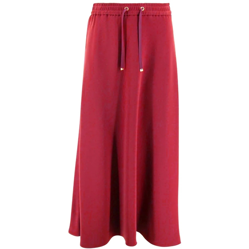 Herno T-Shirt Herno Elastic Waist Midi Skirt rot