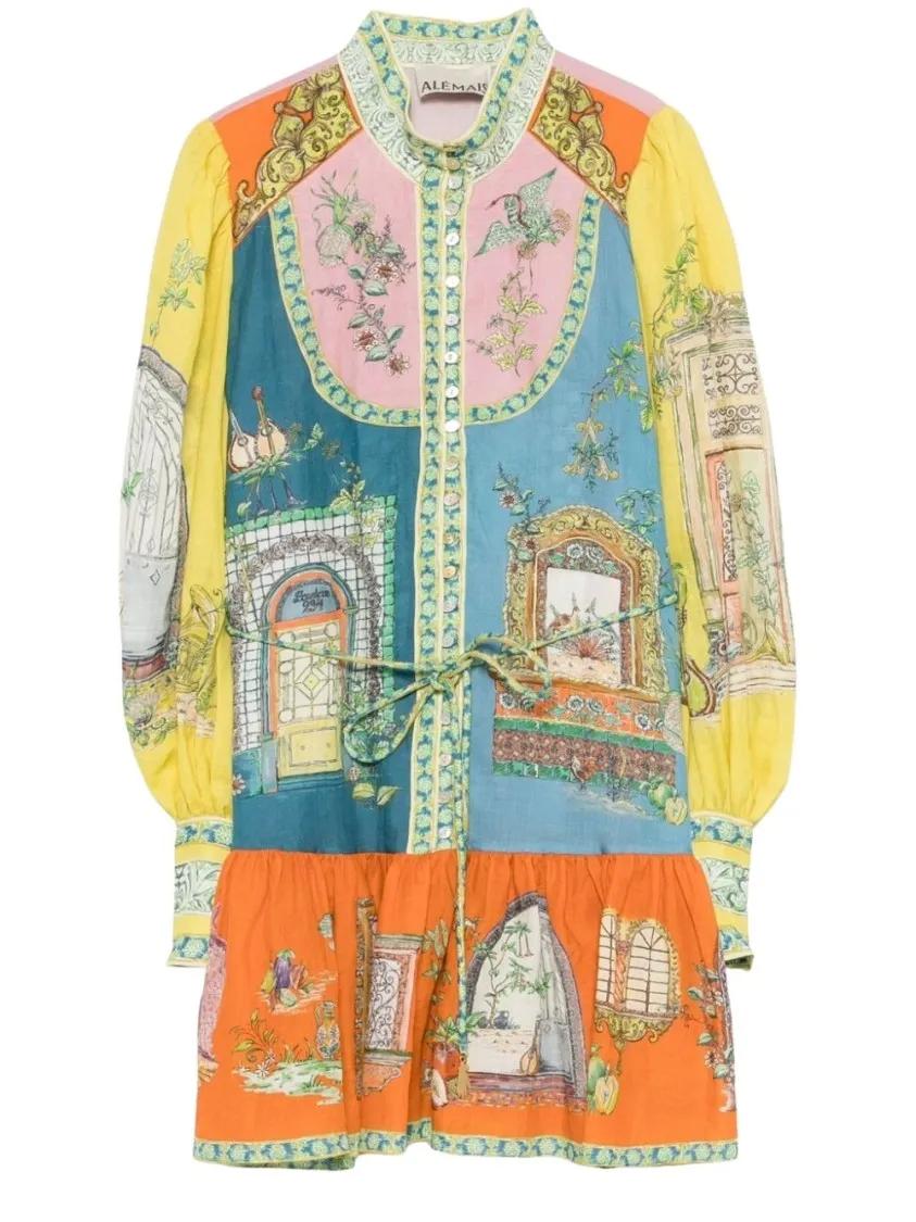 Thumbnail - Alemais - Multicolored Monte Mini Dress - Größe 6 - bunt