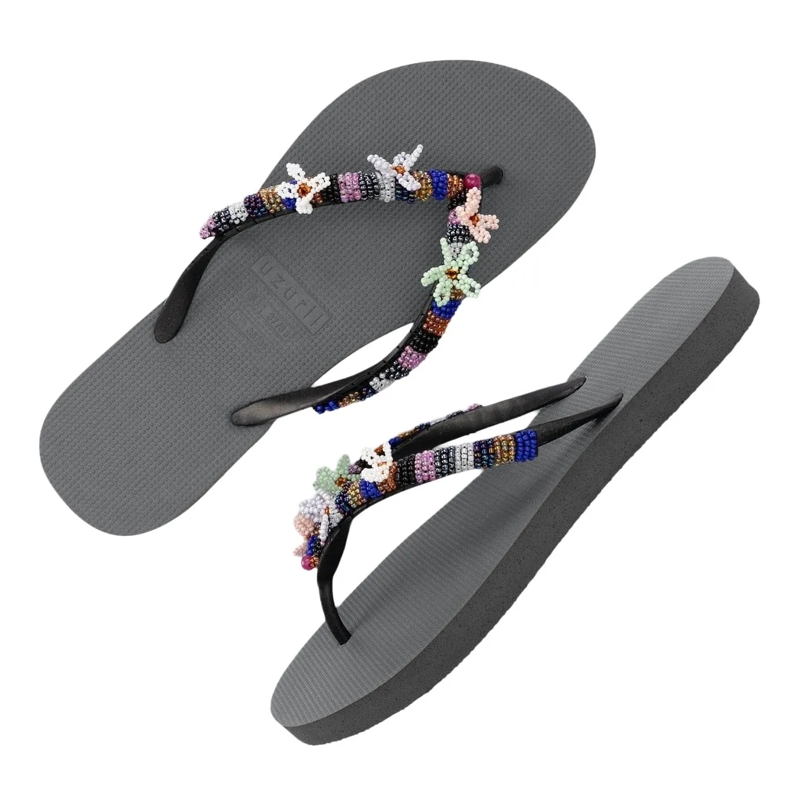 UZURII Flip Flops Zehentrenner Las Dalias Blue silber(Image 2)