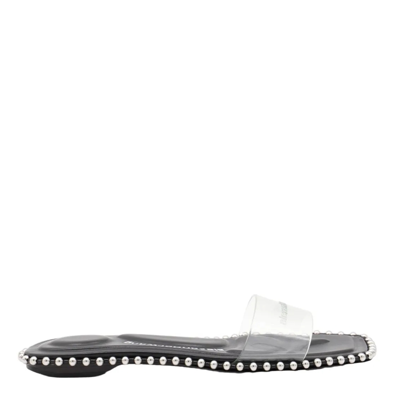 Alexander Wang Balletschoenen Contoured Black Flats With Transparent Strap Grey