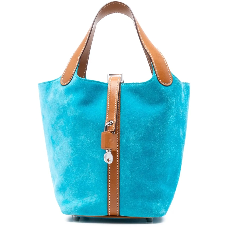 Hermès Tote Doblis and Butler Picotin Lock 18 blau