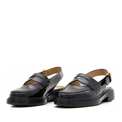 Thom Browne Cut Out Slingback Penny Loafer Black Mocassino