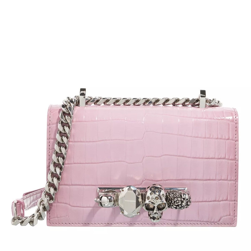 Alexander McQueen Minitasche Skull Embellished Embossed Shoulder Bag Pink