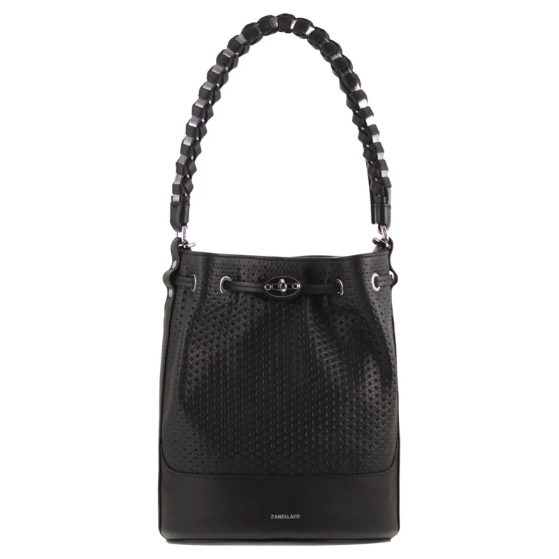 Zanellato Buideltas Monda' - Leather Bucket Bag S Black