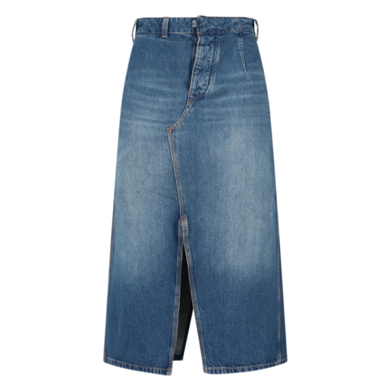 Victoria Beckham Jeansrock Denim Midi Skirt – Blue Blue