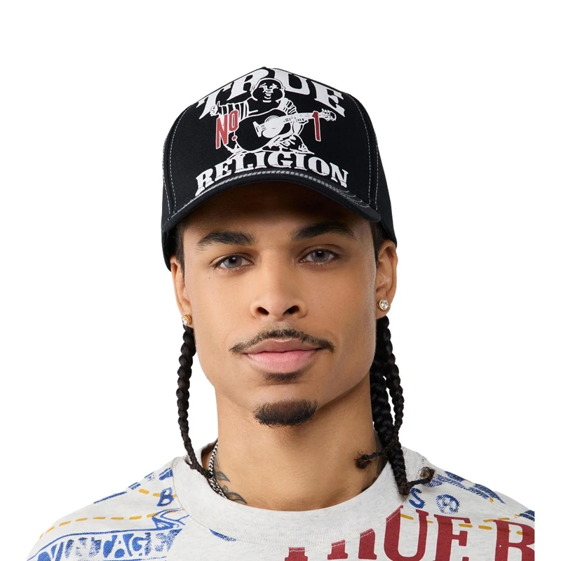 True Religion Hut - Verstellbare Riemen am Hinterkopf- Verstärktes  schwarz(Image 2)