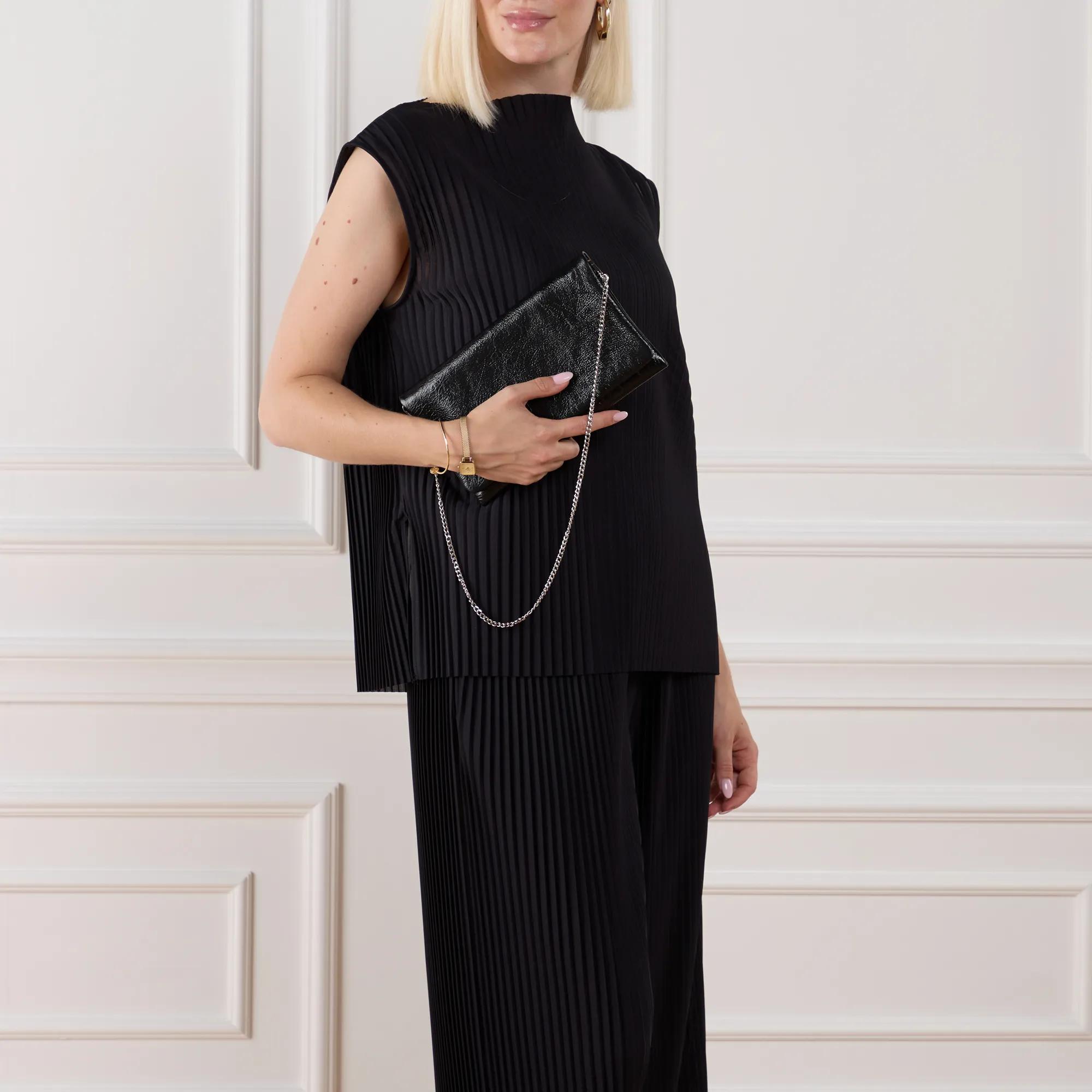 abro Pochettes Clutch Black Nickel in zwart