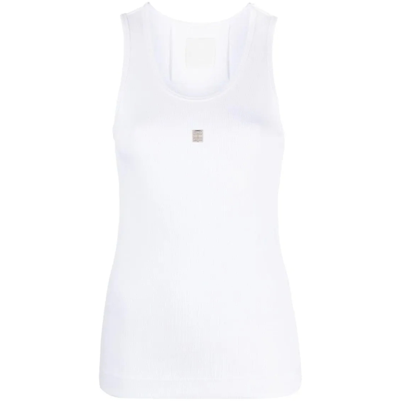 Givenchy Chemisier Scoop Neck Slim-Fit Top White