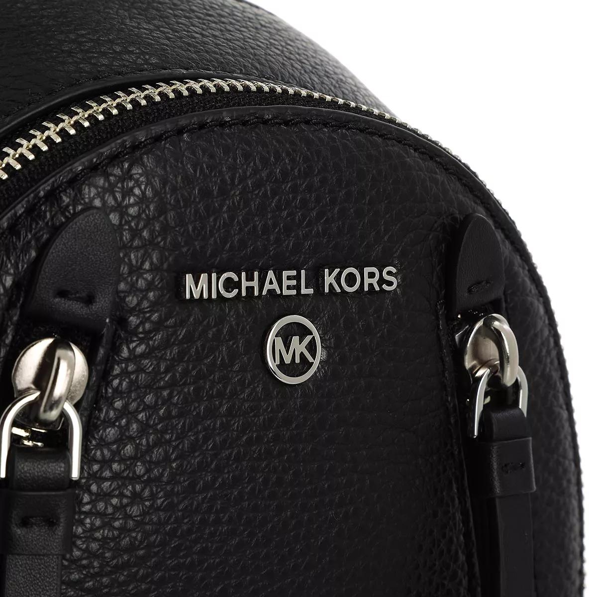 Michael Kors Brooklyn Medium Pebbled Leather Backpack - Black