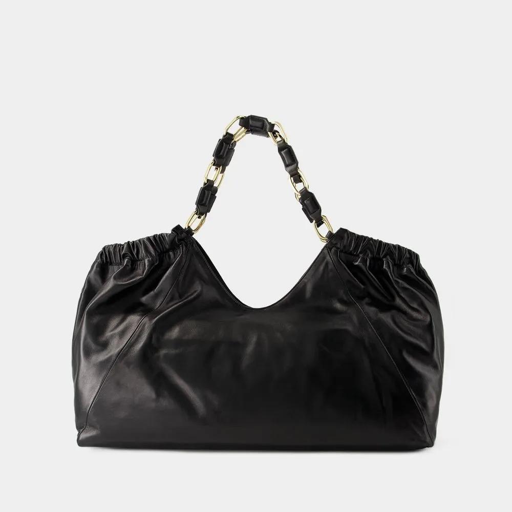 Anine Bing Shoppers & Totes Kate Shopper Bag Leather Black in zwart
