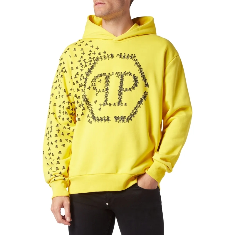 Philipp Plein Top Hoodie Skull&Bones gelb(Image 3)