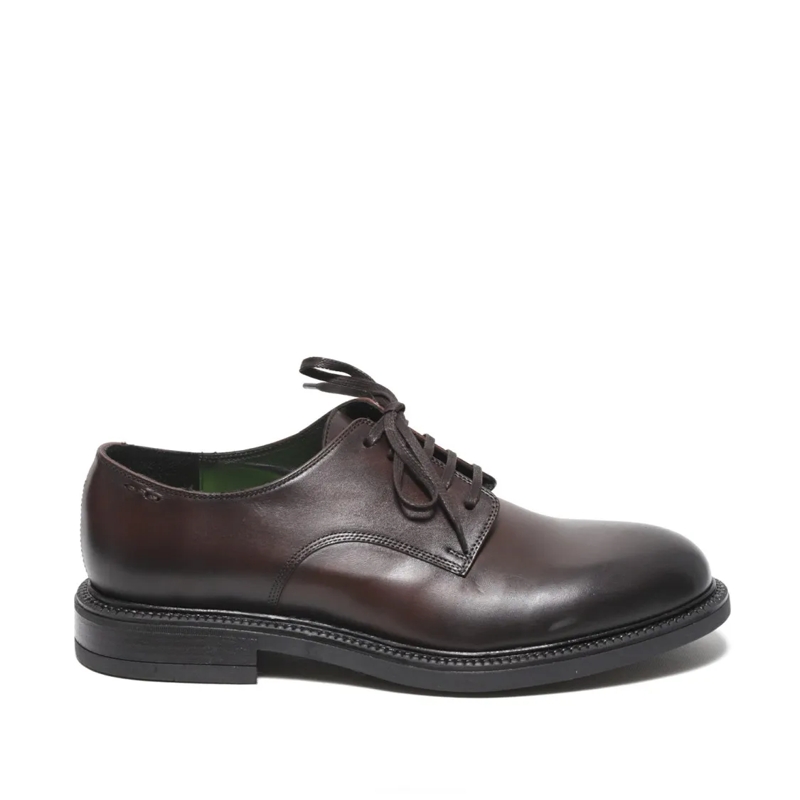 Alexander Hotto Chaussures à lacets Derby In Soft Dark Brown Leather Brown