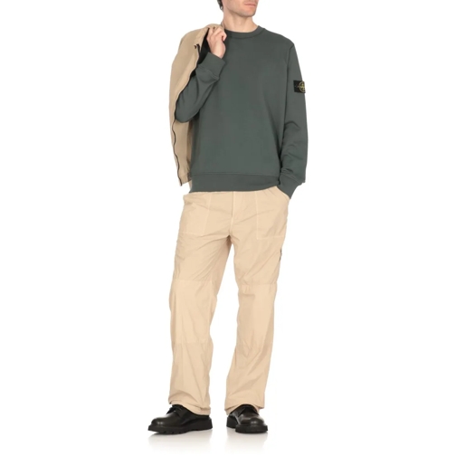 Stone Island Sweatshirts Green Cotton Logoed Sweatshirt Green (Image 2)