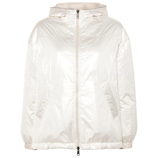 Brunello Cucinelli Übergangsjacke Reversible Metallic Down Jacket White