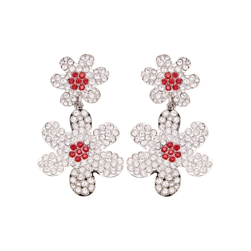 Marni Flower Pendant Earrings Silver Ohrstecker