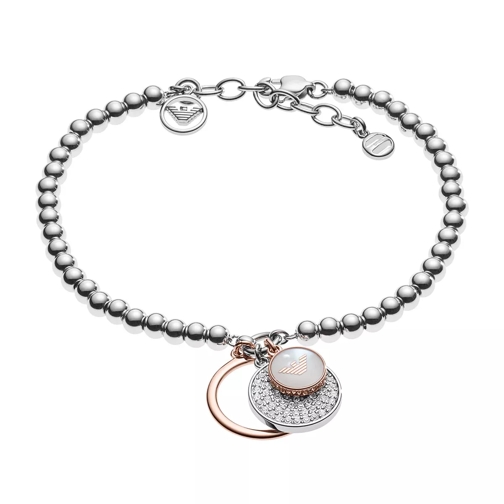 Emporio Armani Logo Charms Bracelet Silver Armband