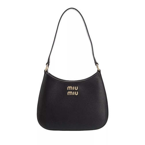 Miu Miu Madras Hobo Bag Leather Black Hobotas