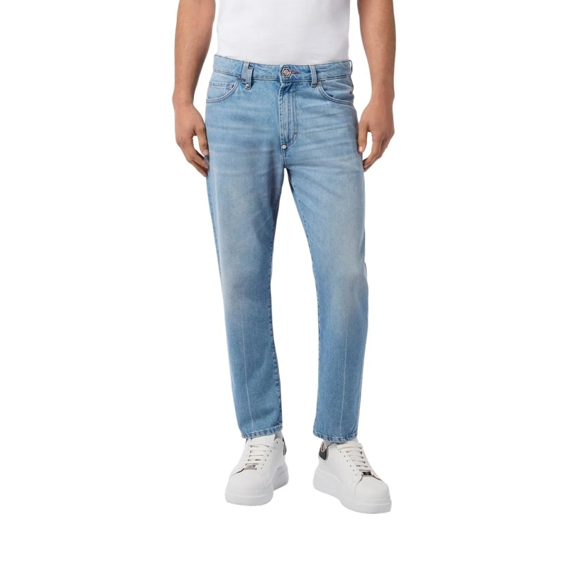 Philipp Plein Cropped-Jeans Detroit Fit Jeans jeansblau(Image 4)