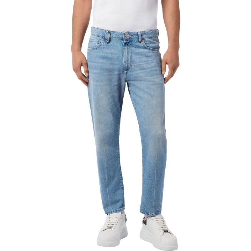Philipp Plein Cropped-Jeans Detroit Fit Jeans jeansblau(Image 3)