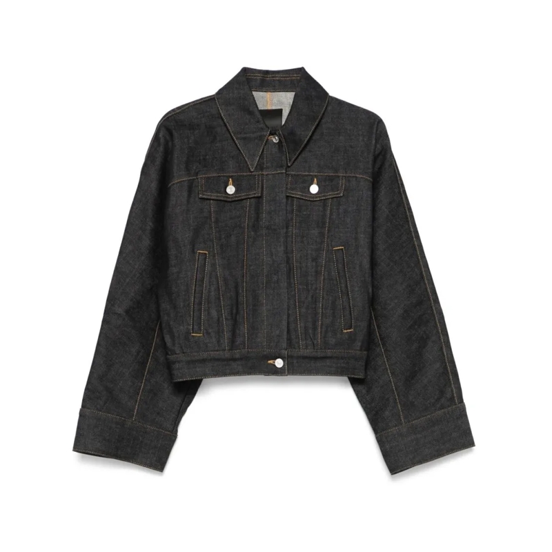 Givenchy Spijkerjasje Cropped Indigo Denim Jacket Black