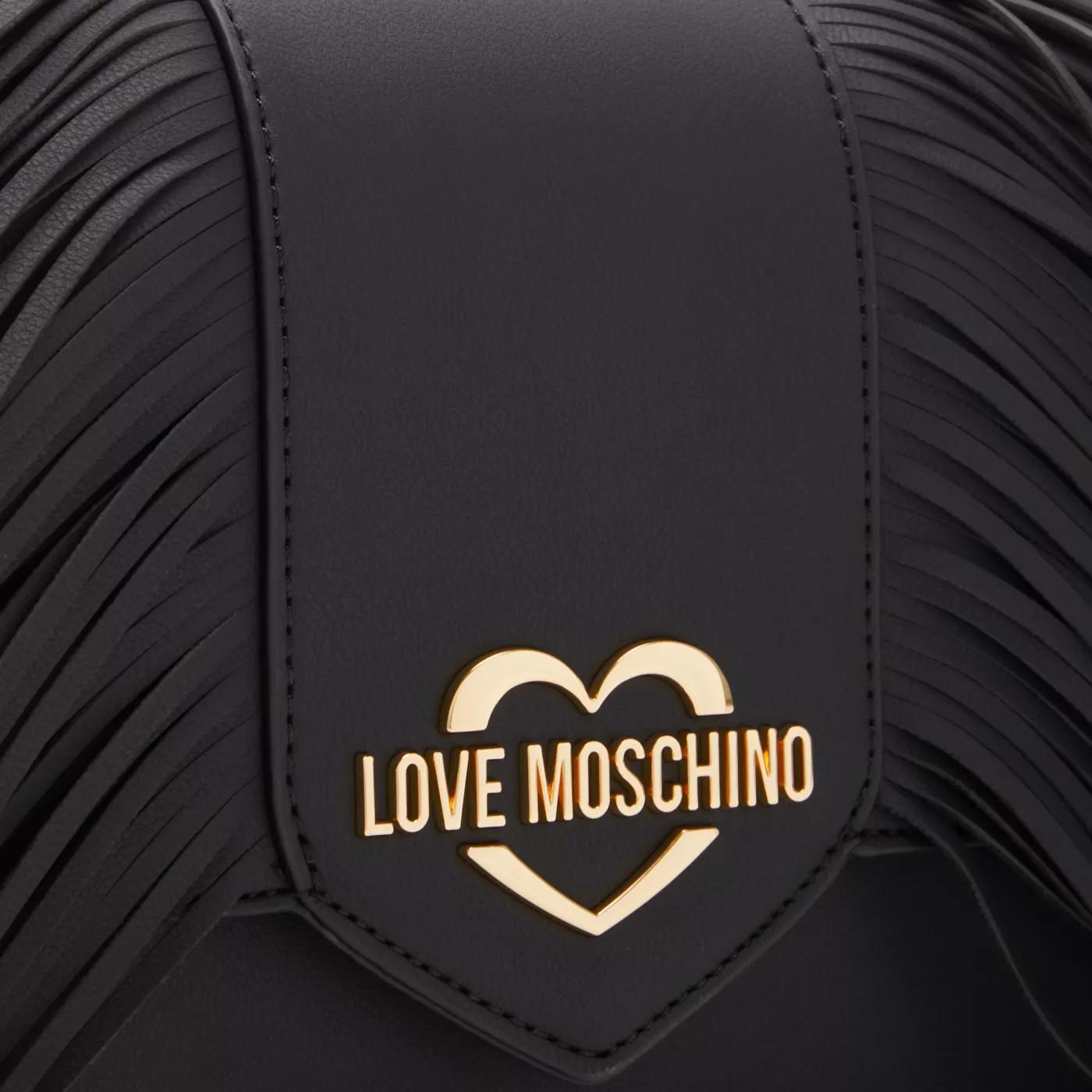 Love Moschino Crossbody bags GRS Frange Schwarze Schultertasche J in zwart