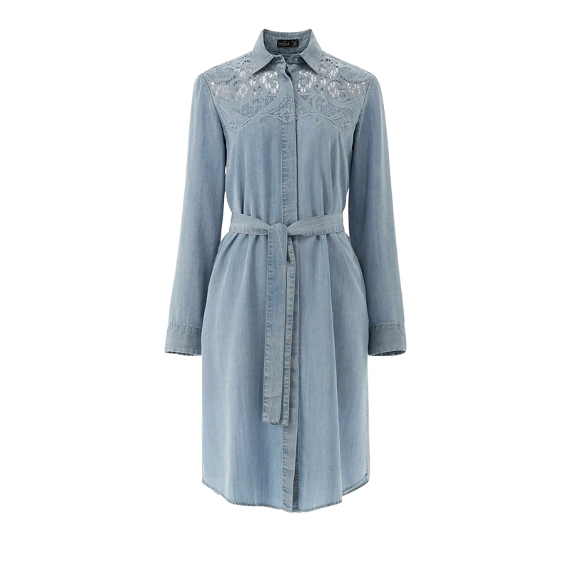 VAN LAACK Maxikleid Kleid Modern Fit Uni blau