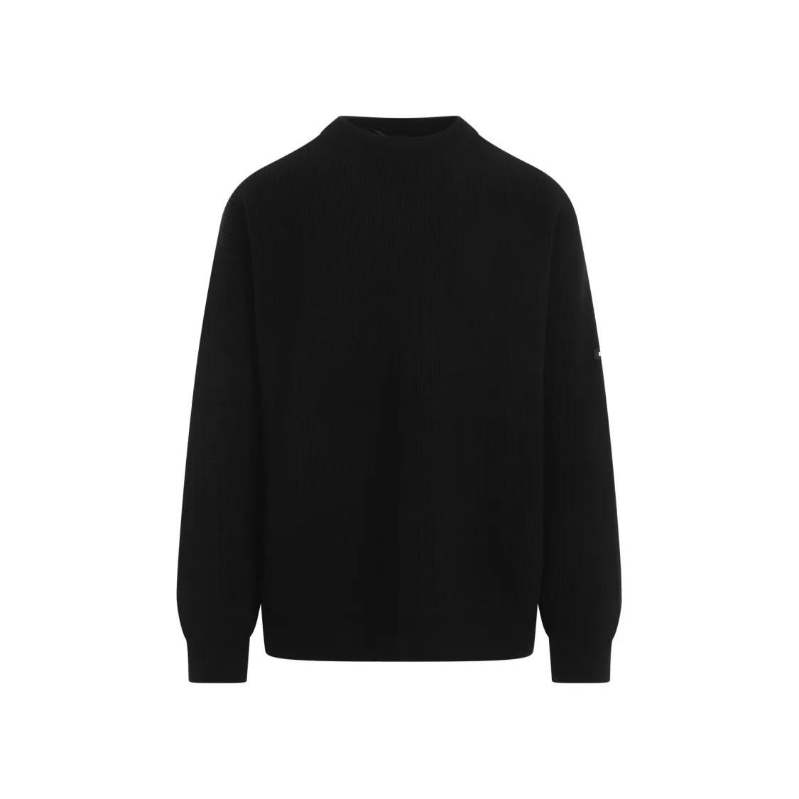 Balenciaga - Crew Neck Black Wool Sweater - Größe M - schwarz