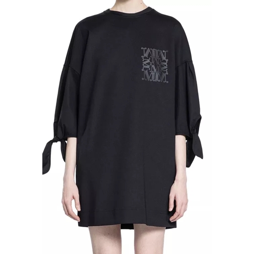 Max Mara Poplin Agora T-Shirt Dress Black 