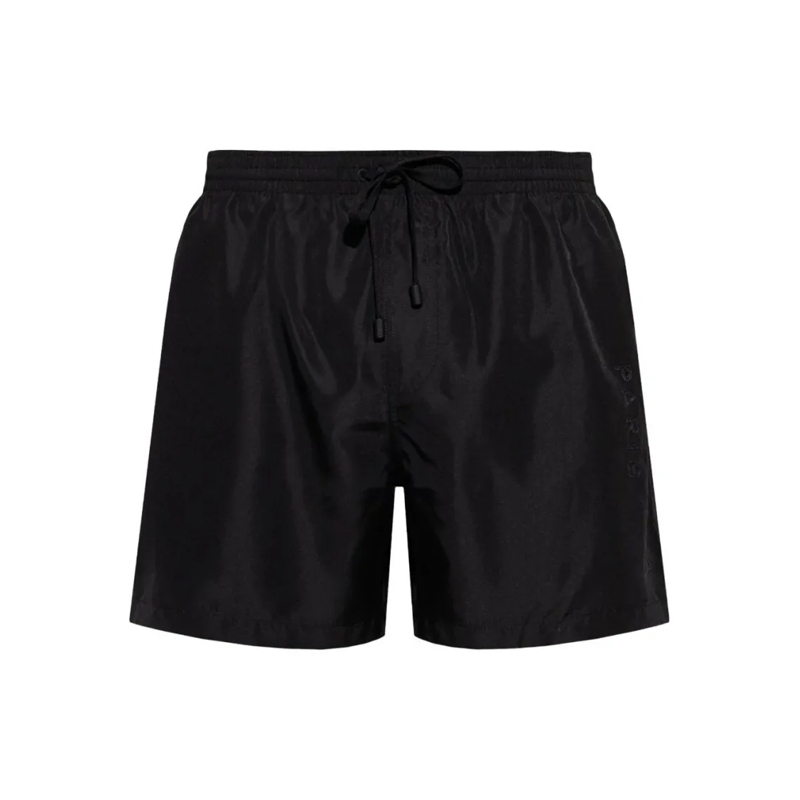 Balmain  Embroidered Logo Swim Shorts schwarz