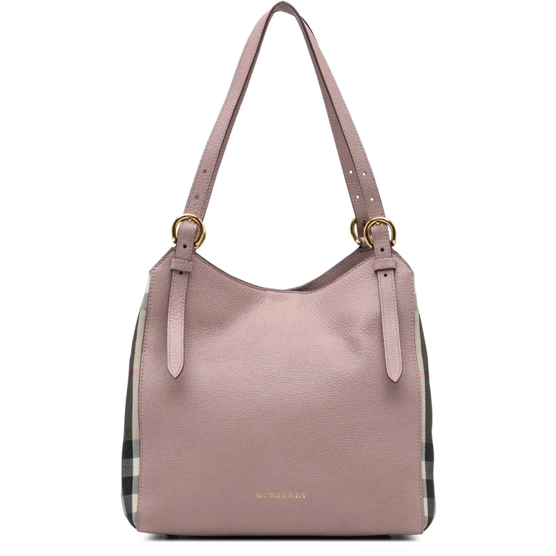 Burberry Shopper 2000-2017 House Check Canvas and Leather Canterbur rose