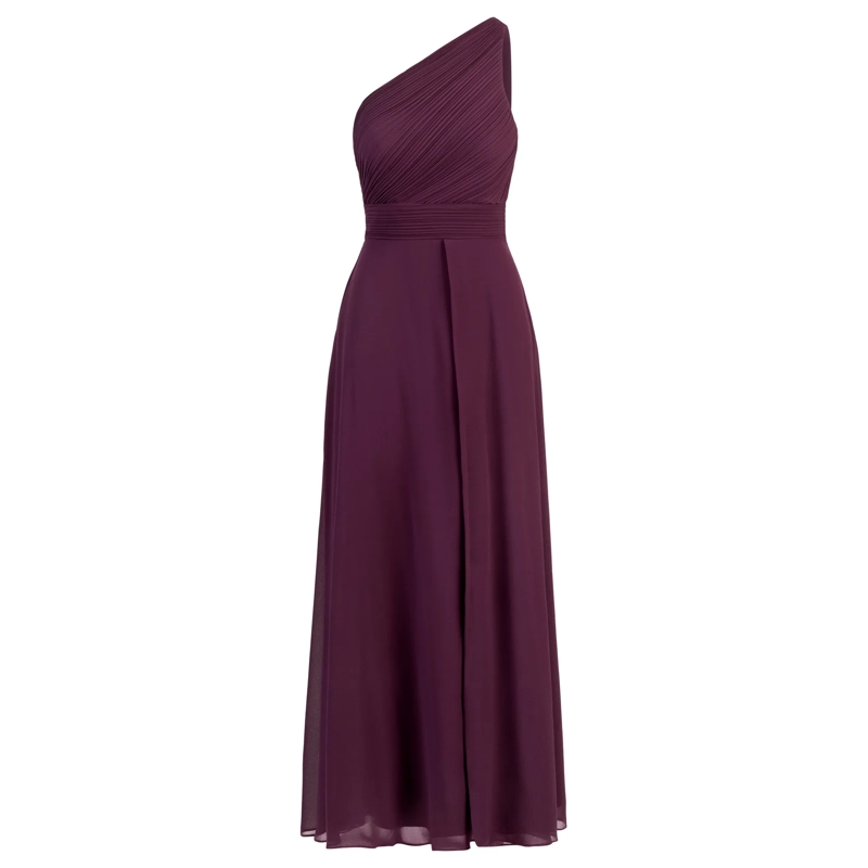 Apart Abendkleid One-Shoulder Abendkleid dunkles violett
