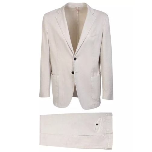 Dell'oglio White Linen Suit White 