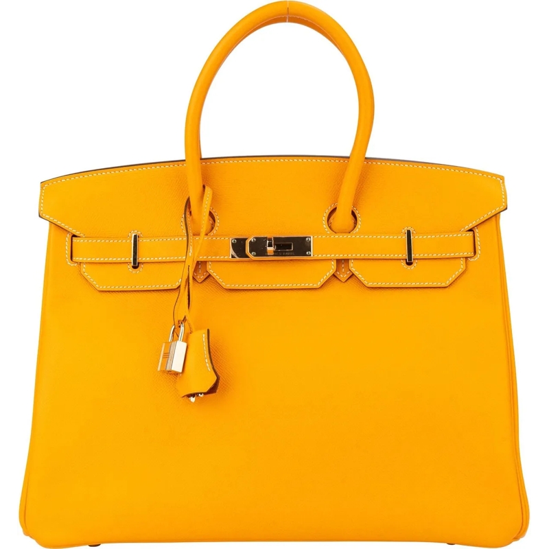 Hermès Schultertasche Hermes Candy Veau Epsom D'Or Potiron Birkin 35 Han gelb